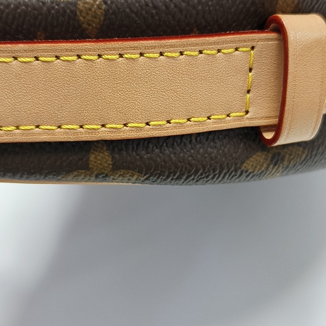CROISSANT Monogram Coated Canvas Brown