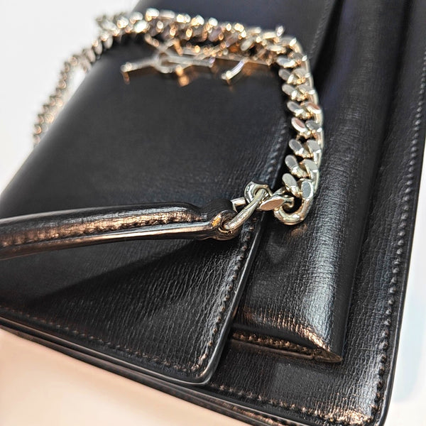 SUNSET Medium Calfskin Black
