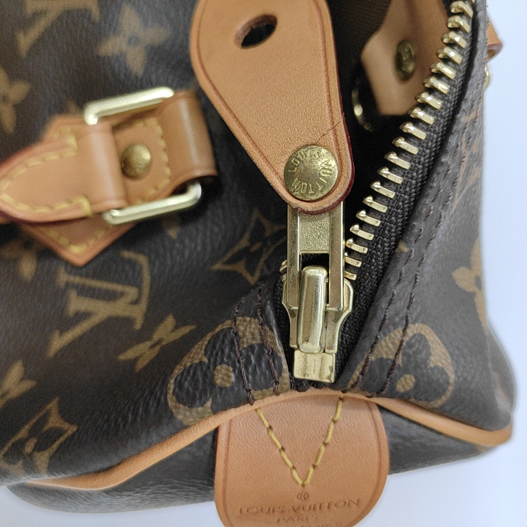 SPEEDY 25 Monogram Coated Canvas Brown