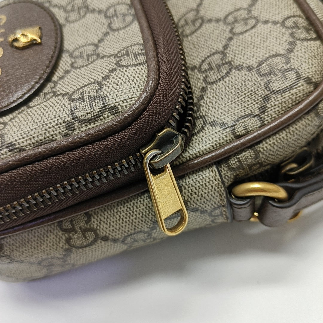Neo Vintage Mini Monogram Coated Canvas Brown
