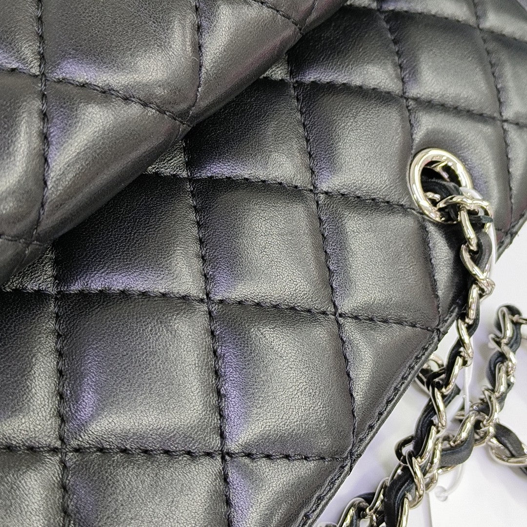 Quilted Lambskin Tote Bag Black