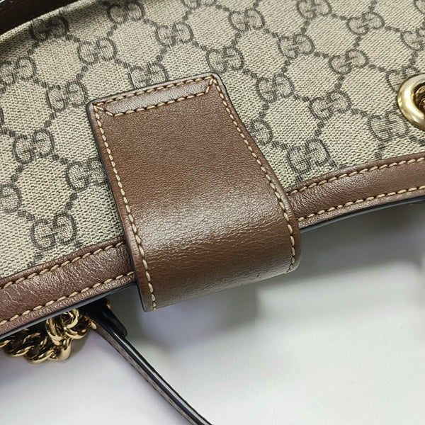 Padlock Medium Monogram Coated Canvas Beige