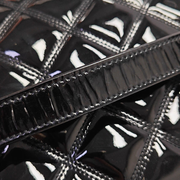BECKY Mini Quilted Patent Calfskin Black