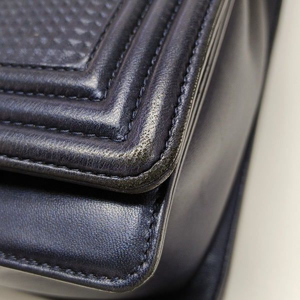 BOY CHANEL Large Lambskin Blue