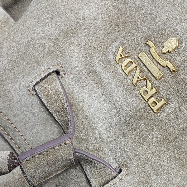 Suede Tote Bag Gray