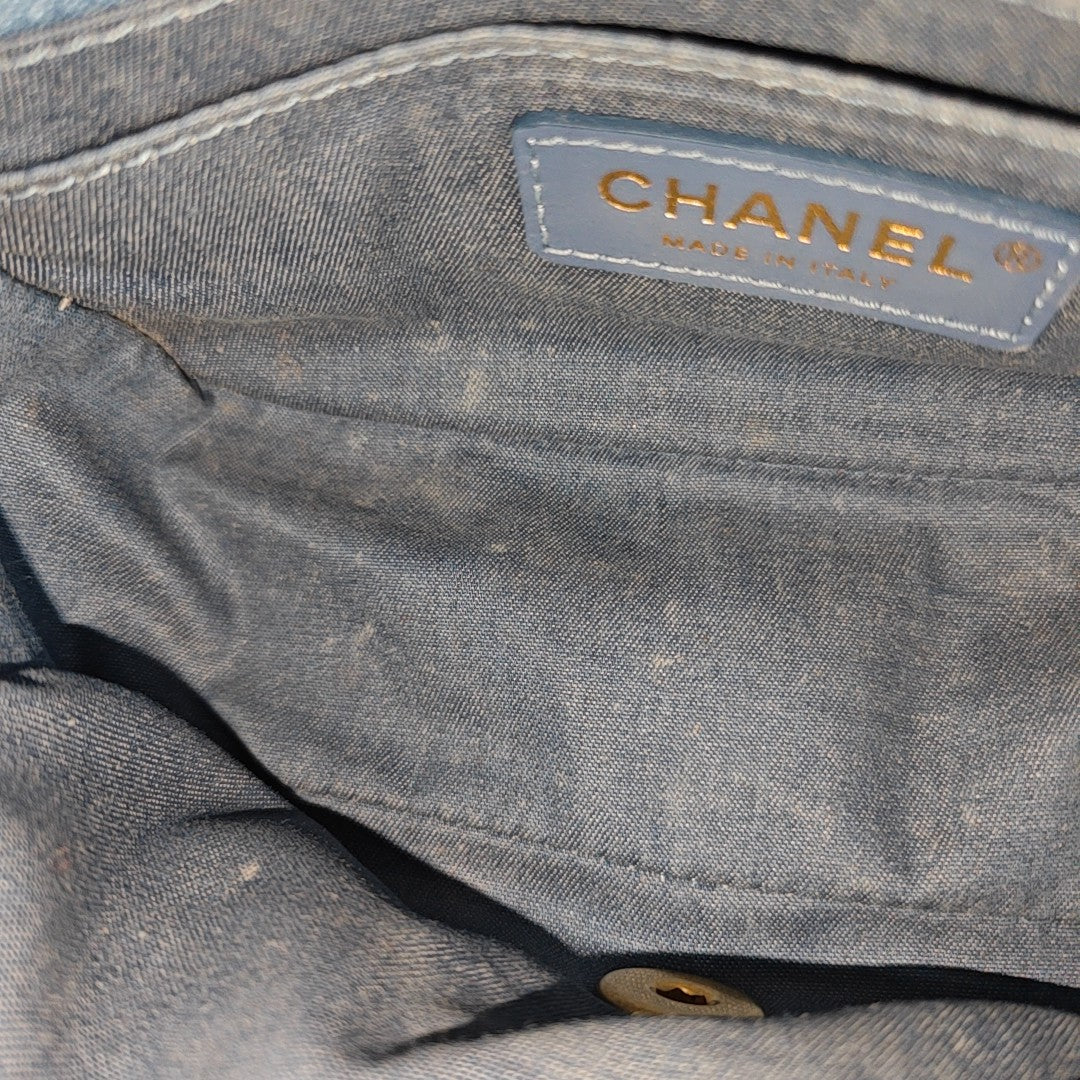 CLASSIC FLAP Mini Quilted Denim Blue