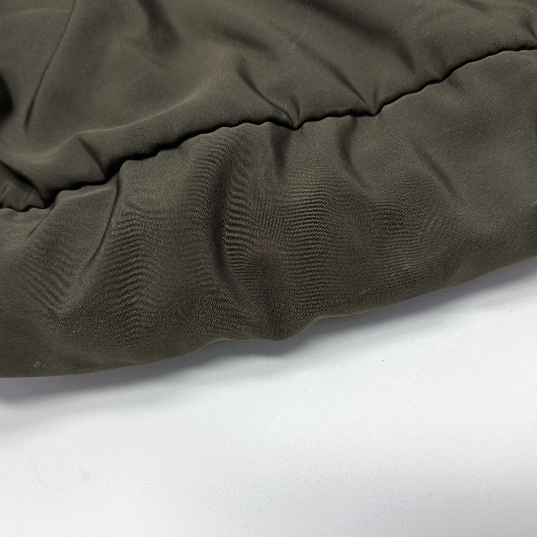 Fabric Top Handle Bag Brown