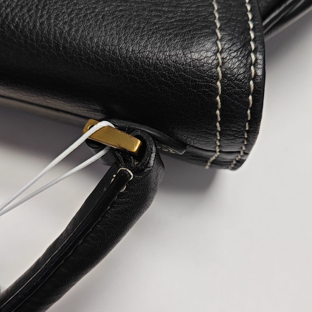 Calfskin Shoulder Bag Black