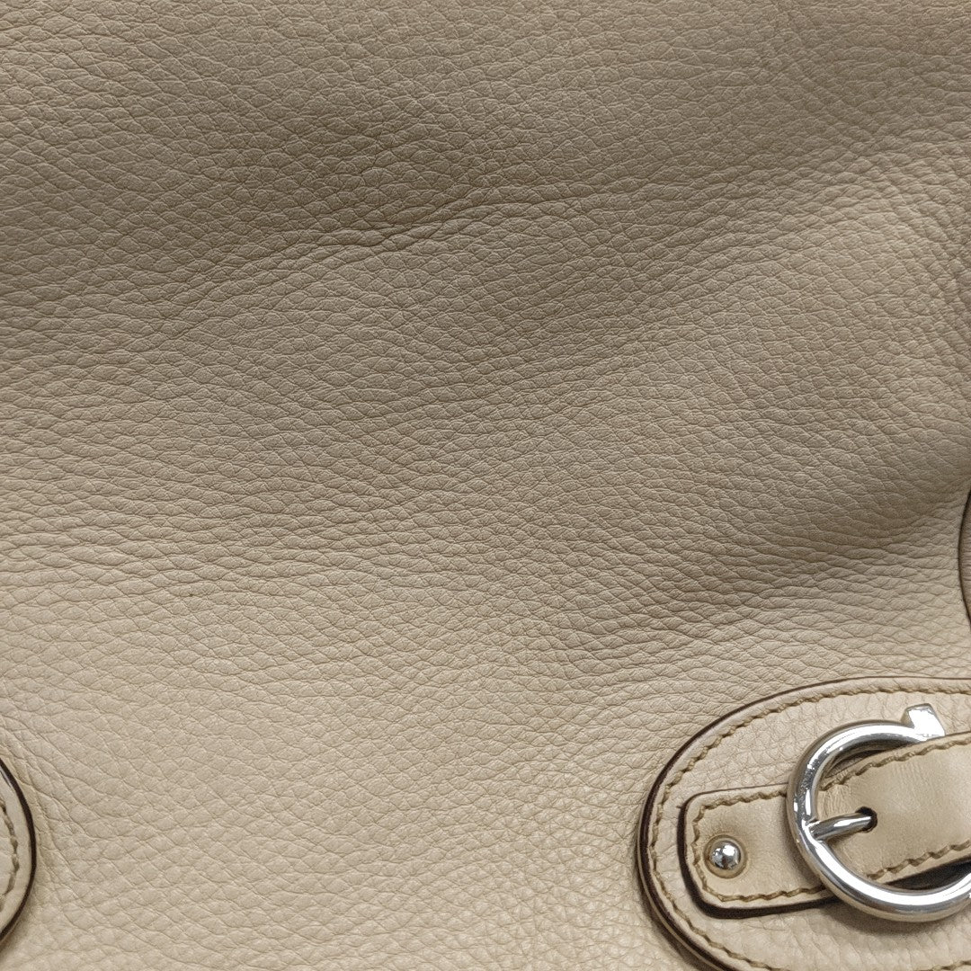Calfskin Top Handle Bag Beige