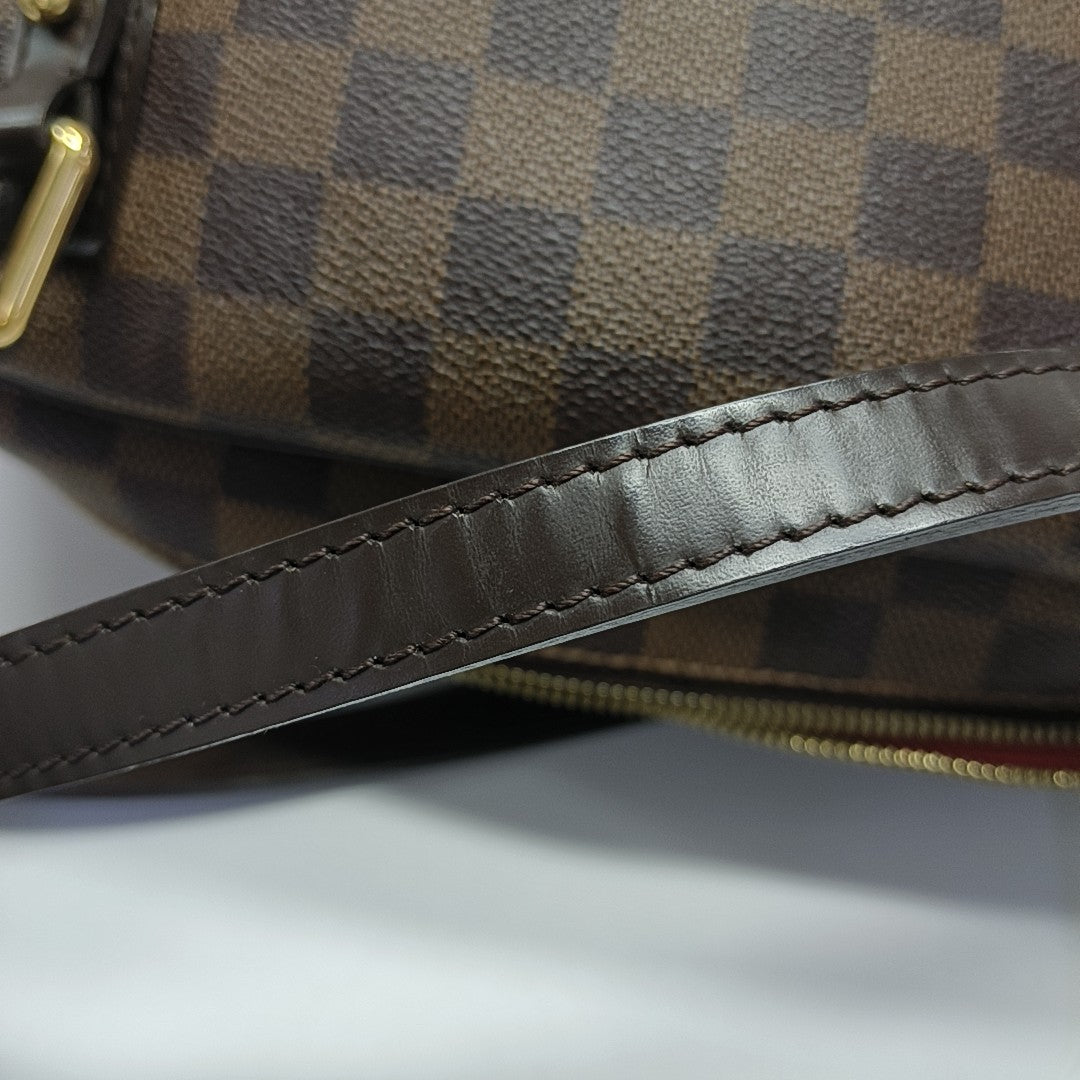RIVINGTON Damier Ebene Coated Canvas Brown