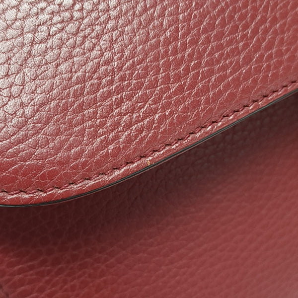 Interlocking G Large Calfskin Red