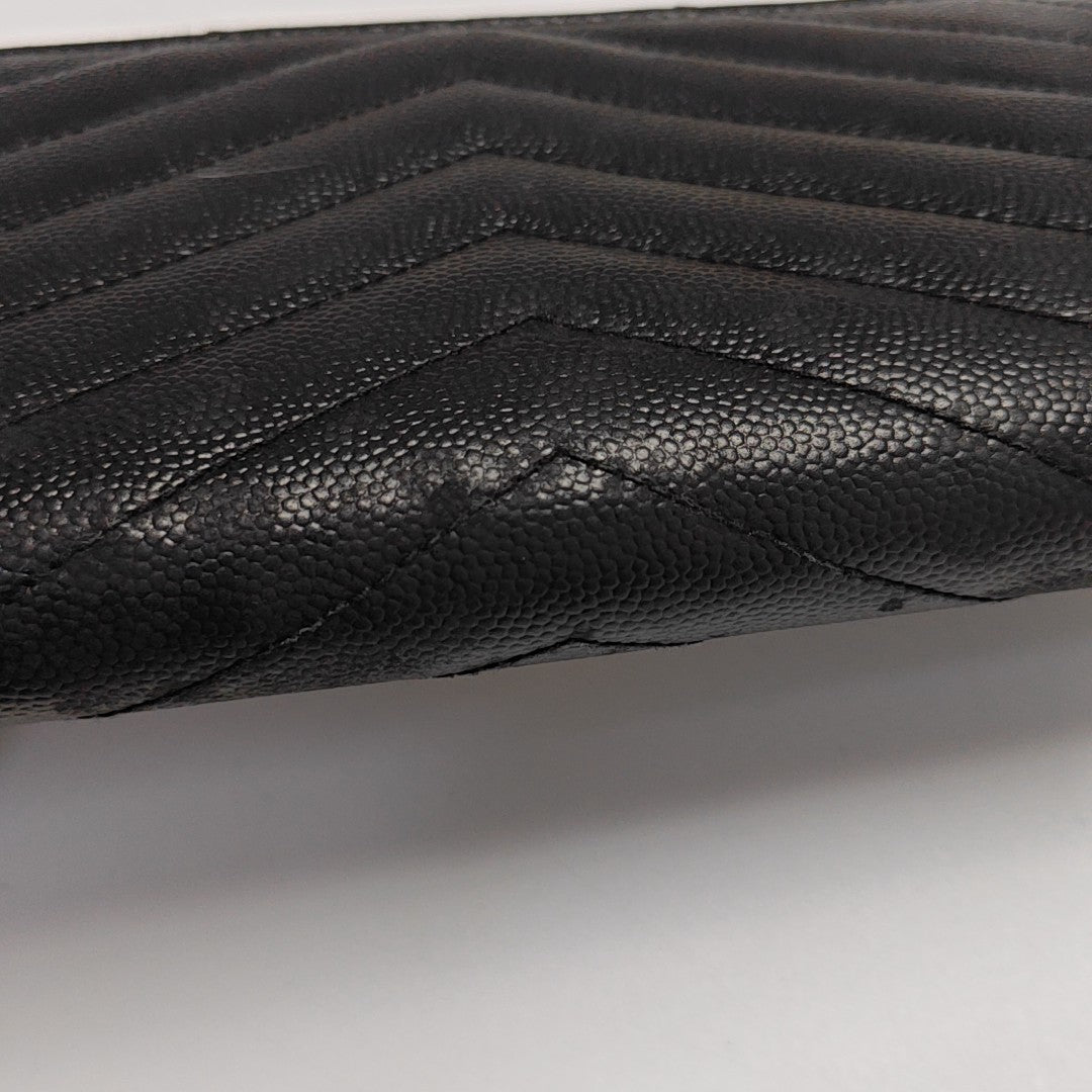 MONOGRAM Chevron Calfskin Black