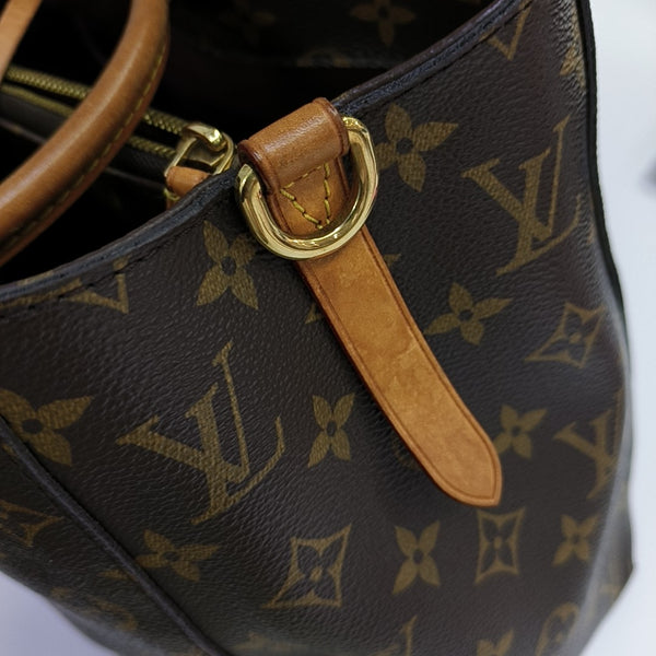 MONTAIGNE MM Monogram Coated Canvas Brown