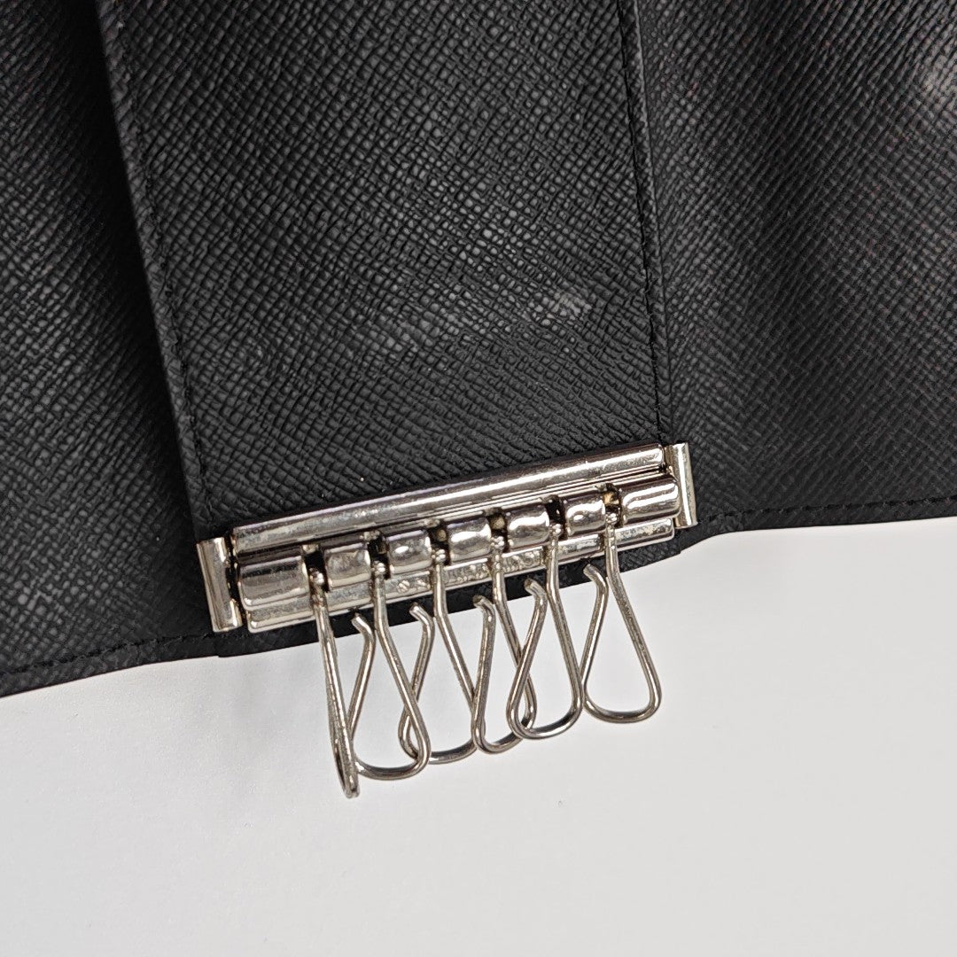 Damier Graphite Coated Canvas Key Pouch Gray