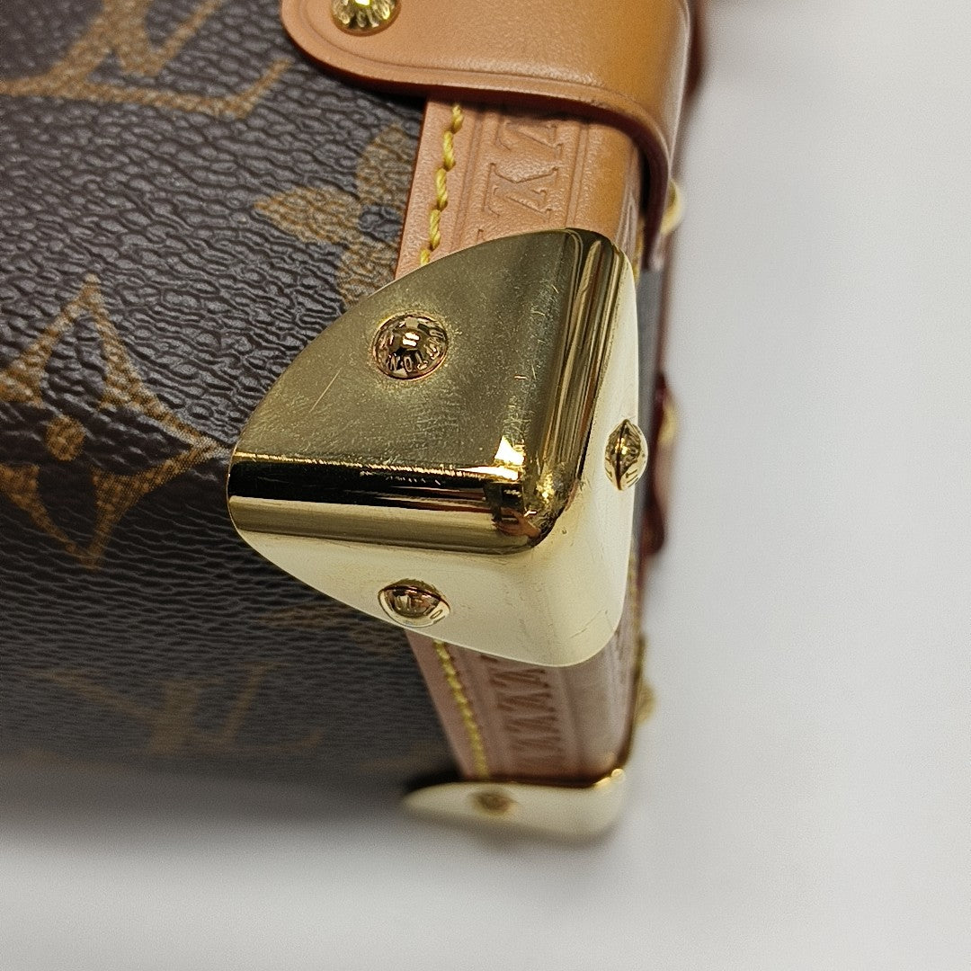 SIDE TRUNK MM Monogram Coated Canvas Brown