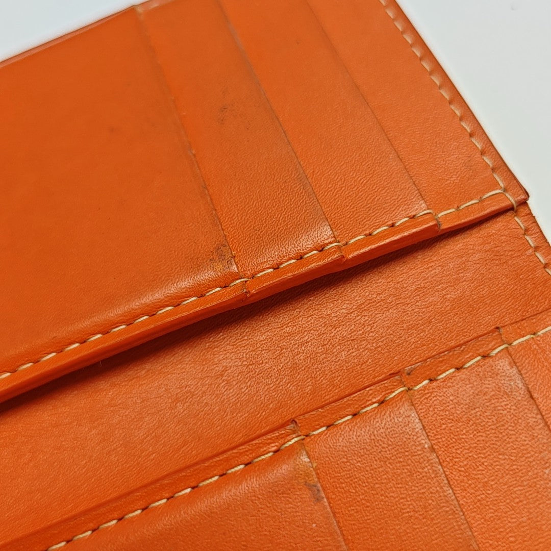 Saint-Marc PM Coated Canvas Orange Card Holder
