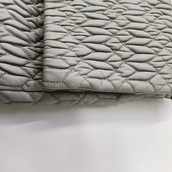 Crystal Quilted Lambskin Gray