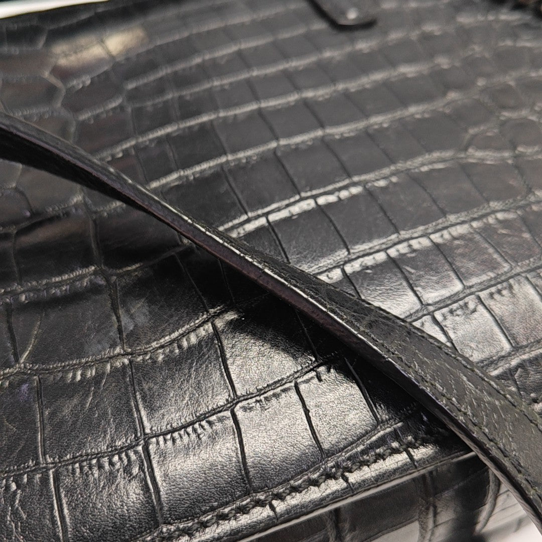 Calfskin Shoulder Bag Black