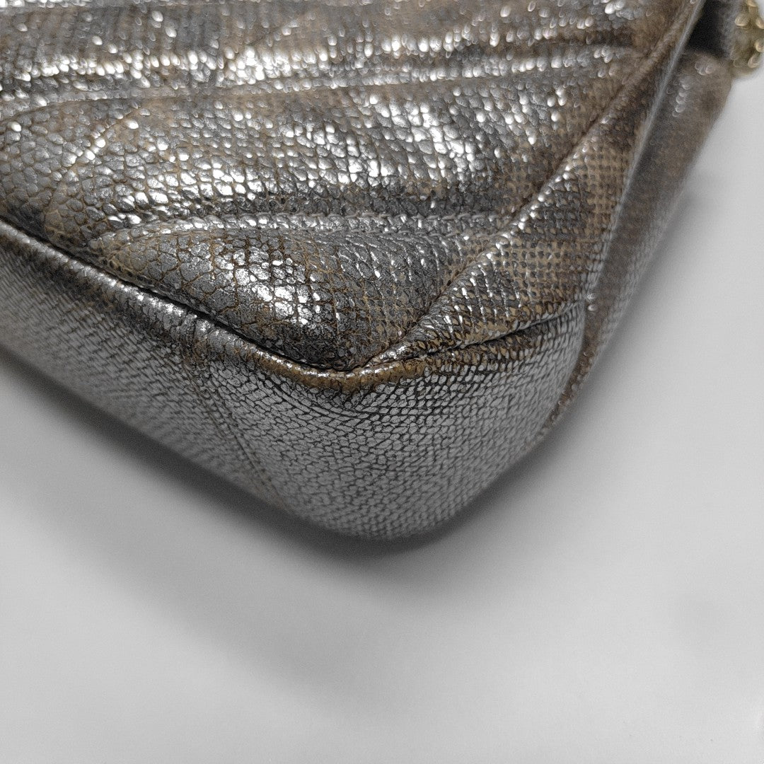 SERPENTI CABOCHON Small Quilted Python Beige