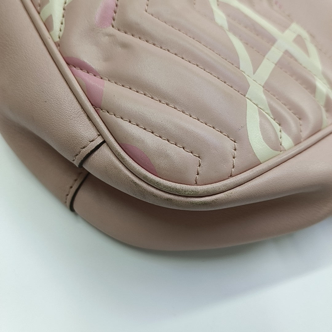 GG Marmont Medium Quilted Calfskin Pink