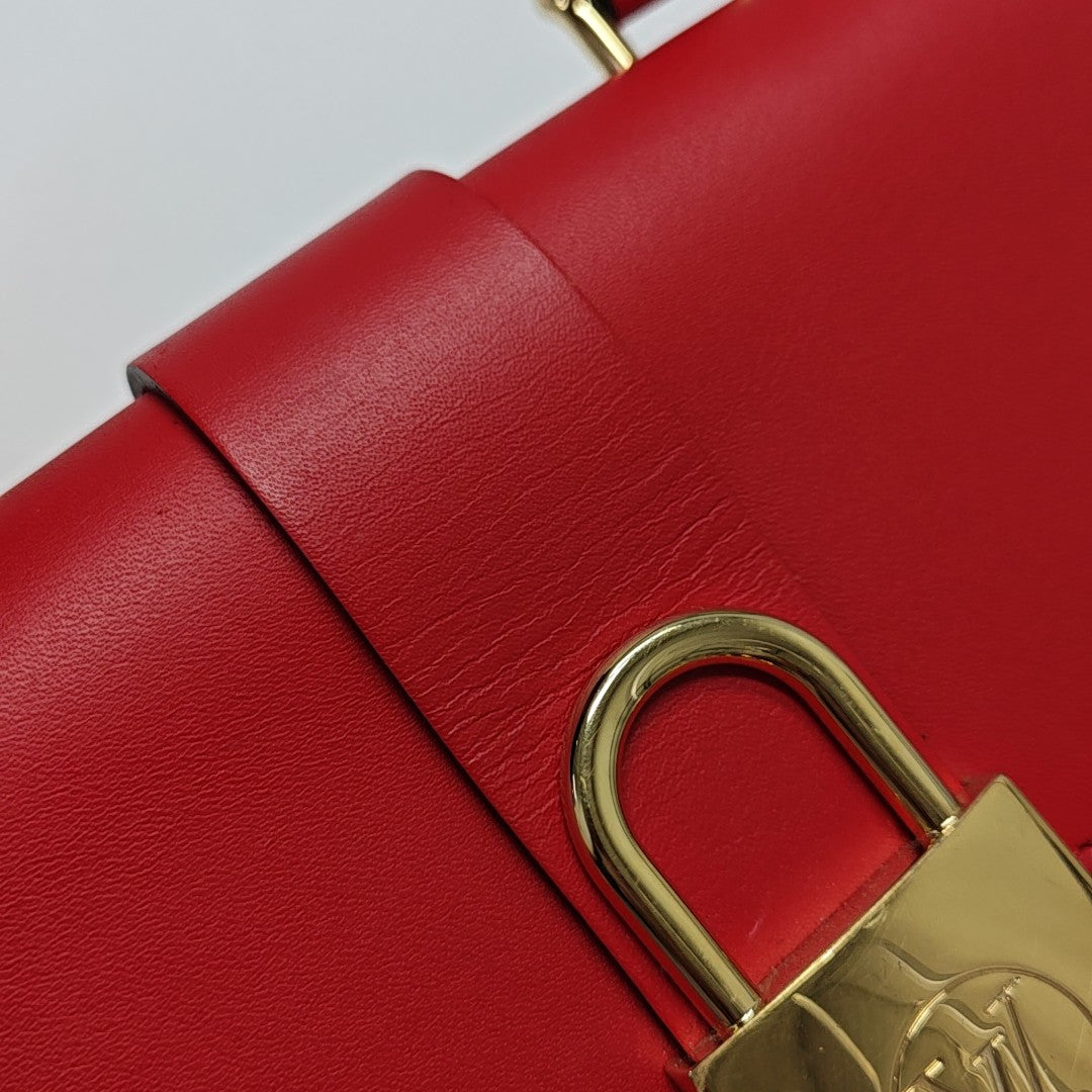 LOCKY BB Monogram Coated Canvas Red