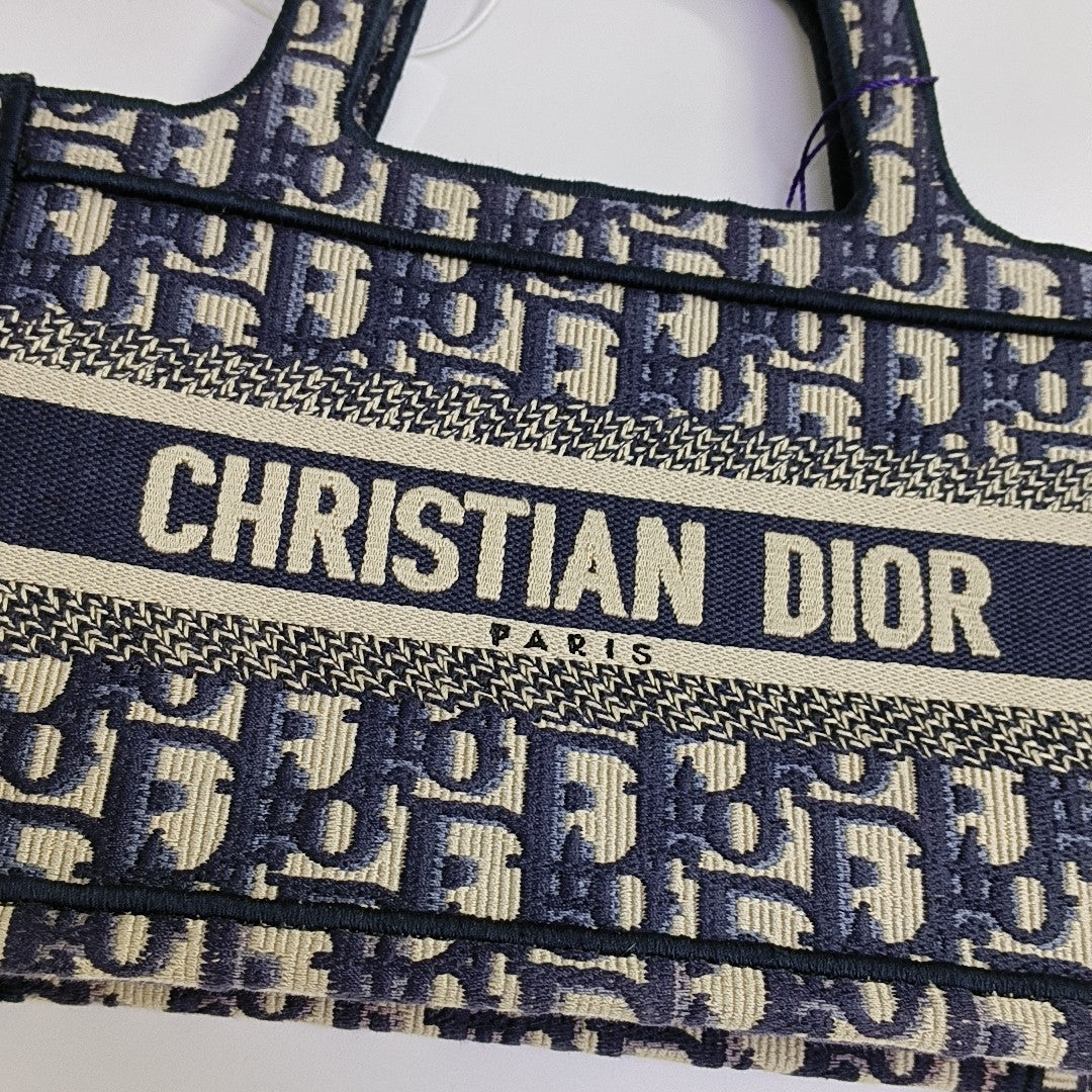 Book Tote Mini Canvas Blue