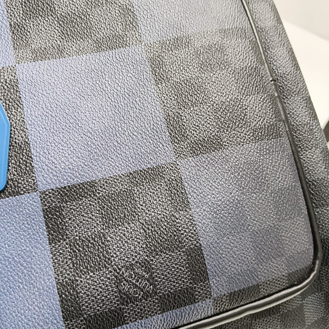 JOSH Damier Graphite Coated Canvas Gray