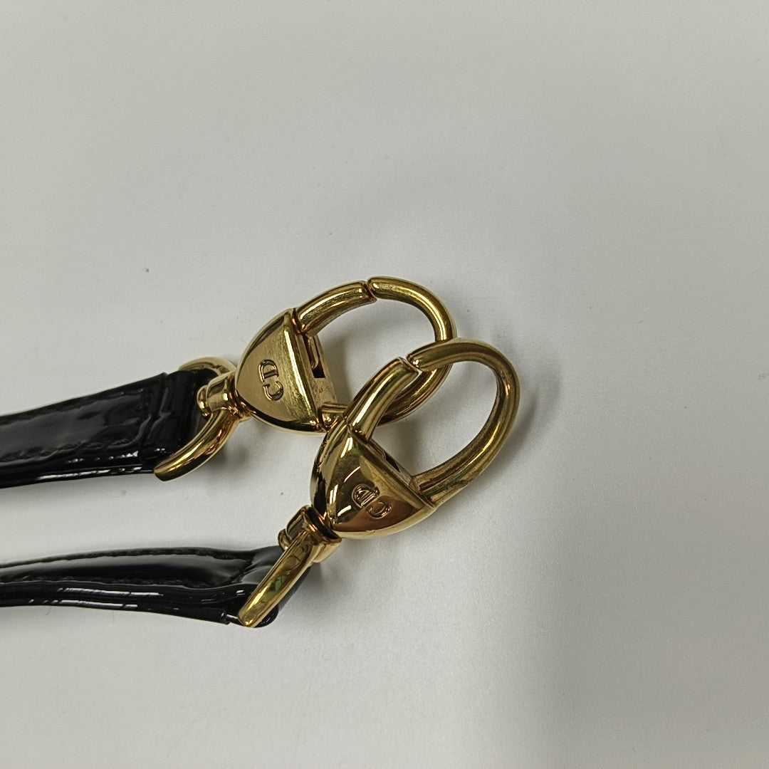 Lady Dior Medium Cannage Patent Leather Black