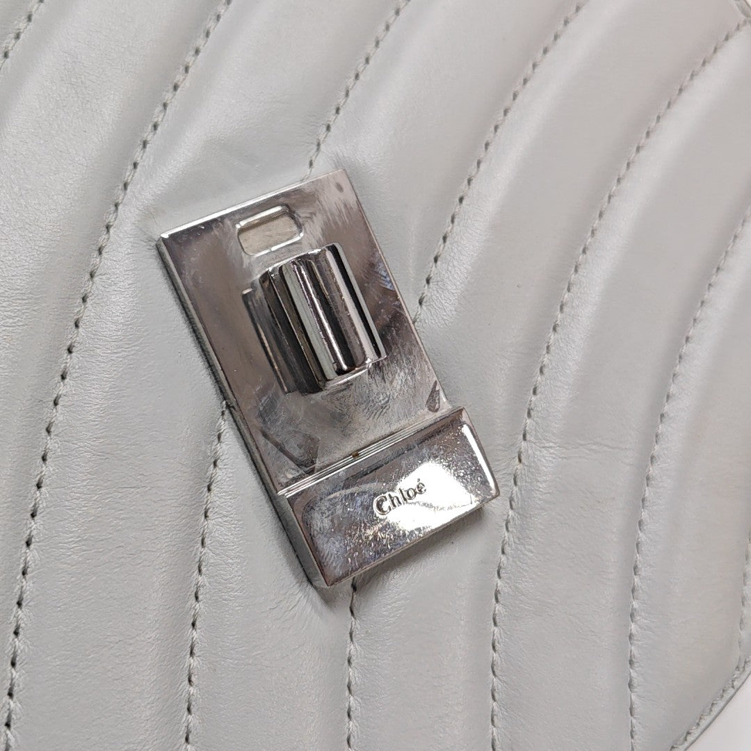 Drew Small Quilted Calfskin Blue