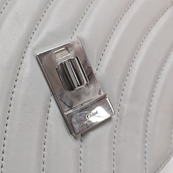 Drew Small Quilted Calfskin Blue