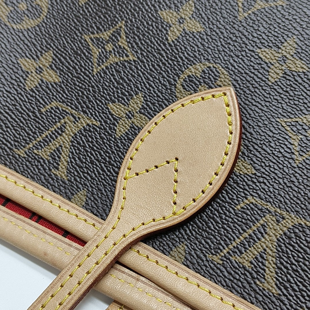 NEVERFULL MM Monogram Coated Canvas Brown