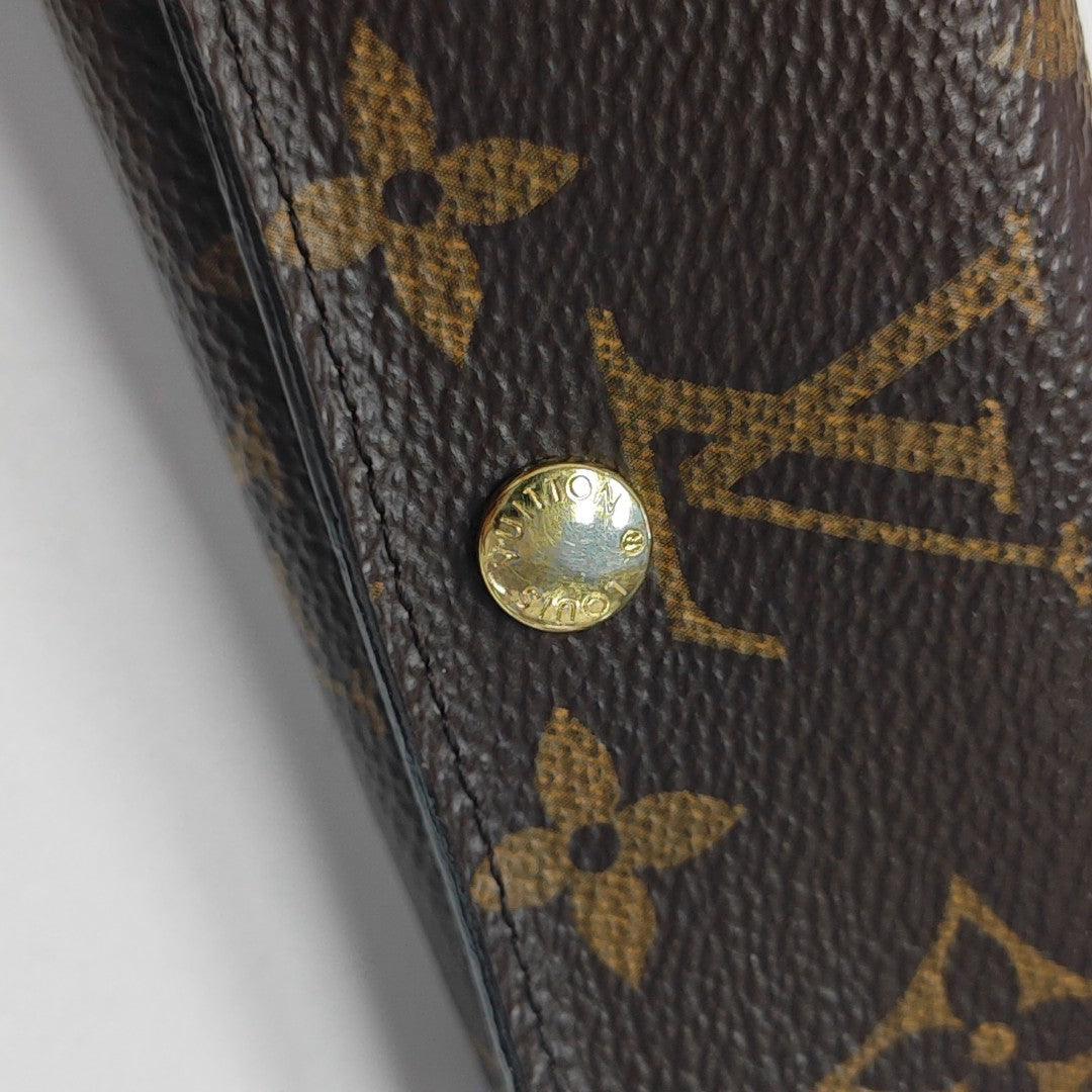 Monogram Coated Canvas Key Pouch Brown