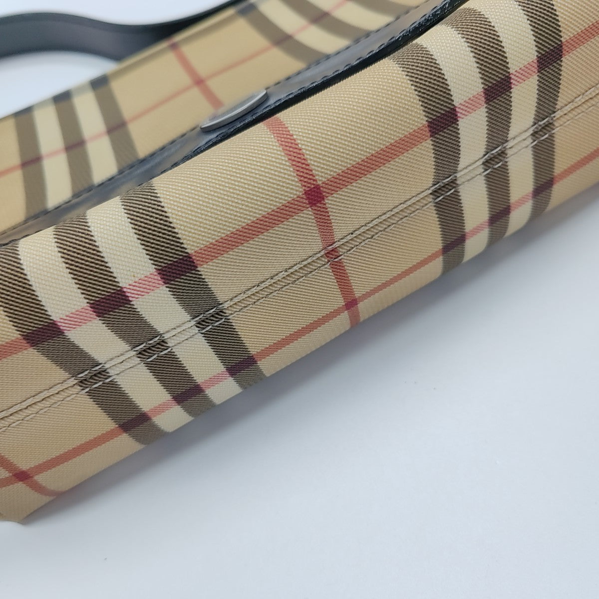 Coated Canvas Shoulder Bag Brown