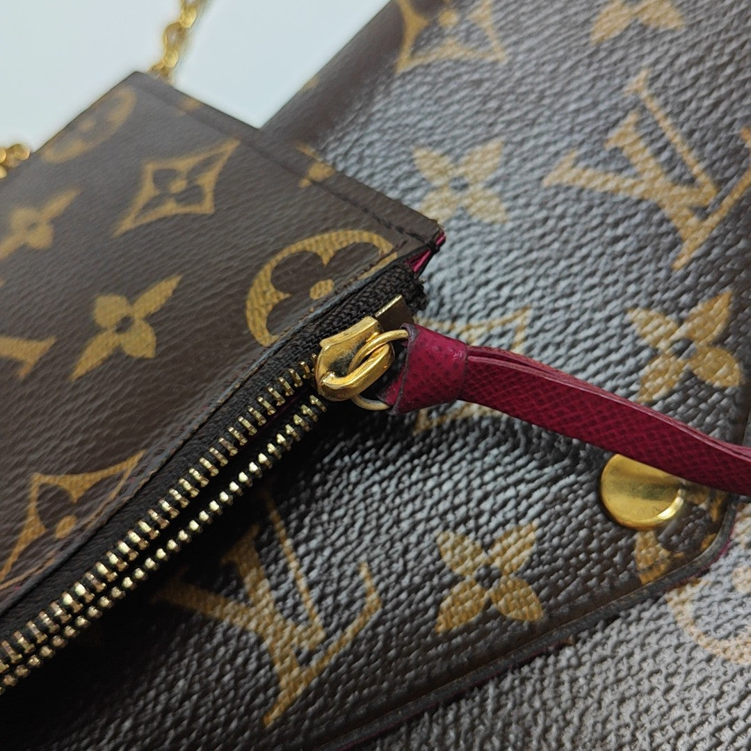 FÉLICIE Monogram Coated Canvas Brown