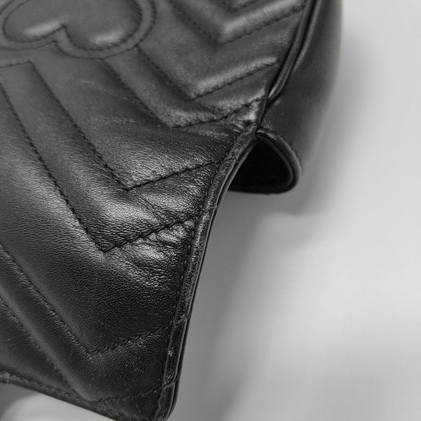 GG Marmont Mini Quilted Calfskin Black