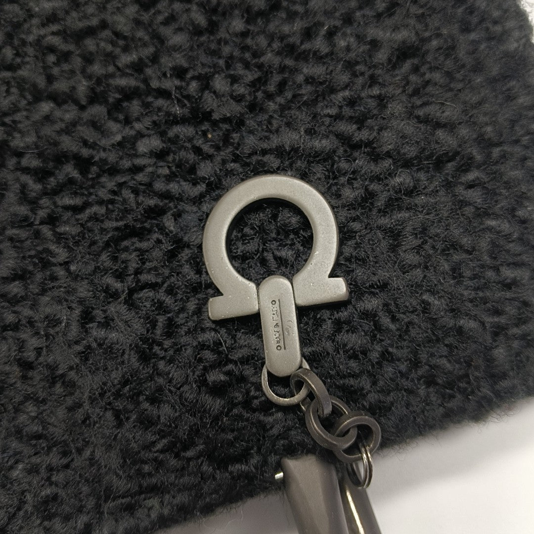 Fabric Top Handle Bag Black