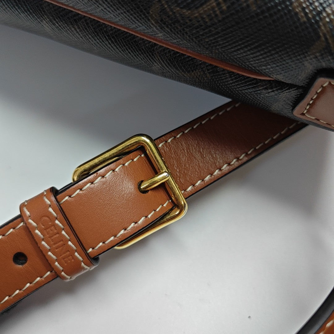 TRIOMPHE CANVAS Small Coated Canvas Brown
