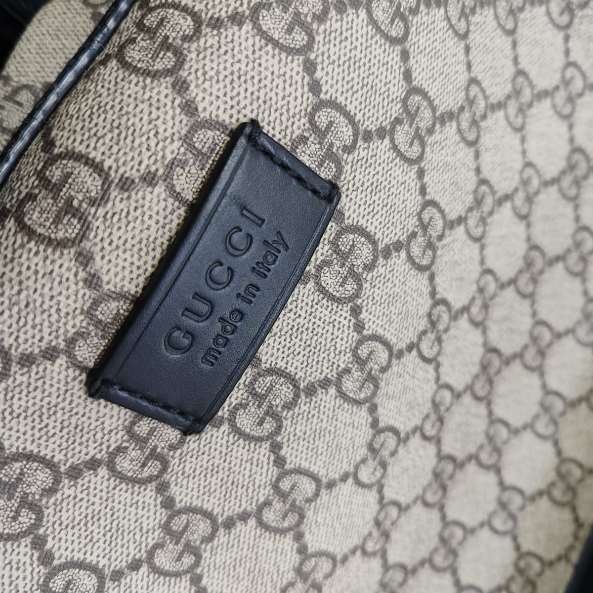 Monogram Coated Canvas Backpack Black