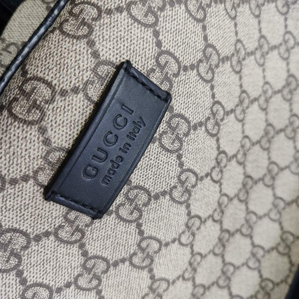Monogram Coated Canvas Backpack Black