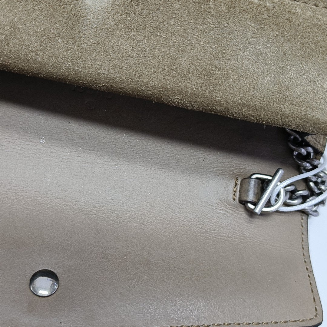 Dionysus Super Mini Monogram Coated Canvas Beige