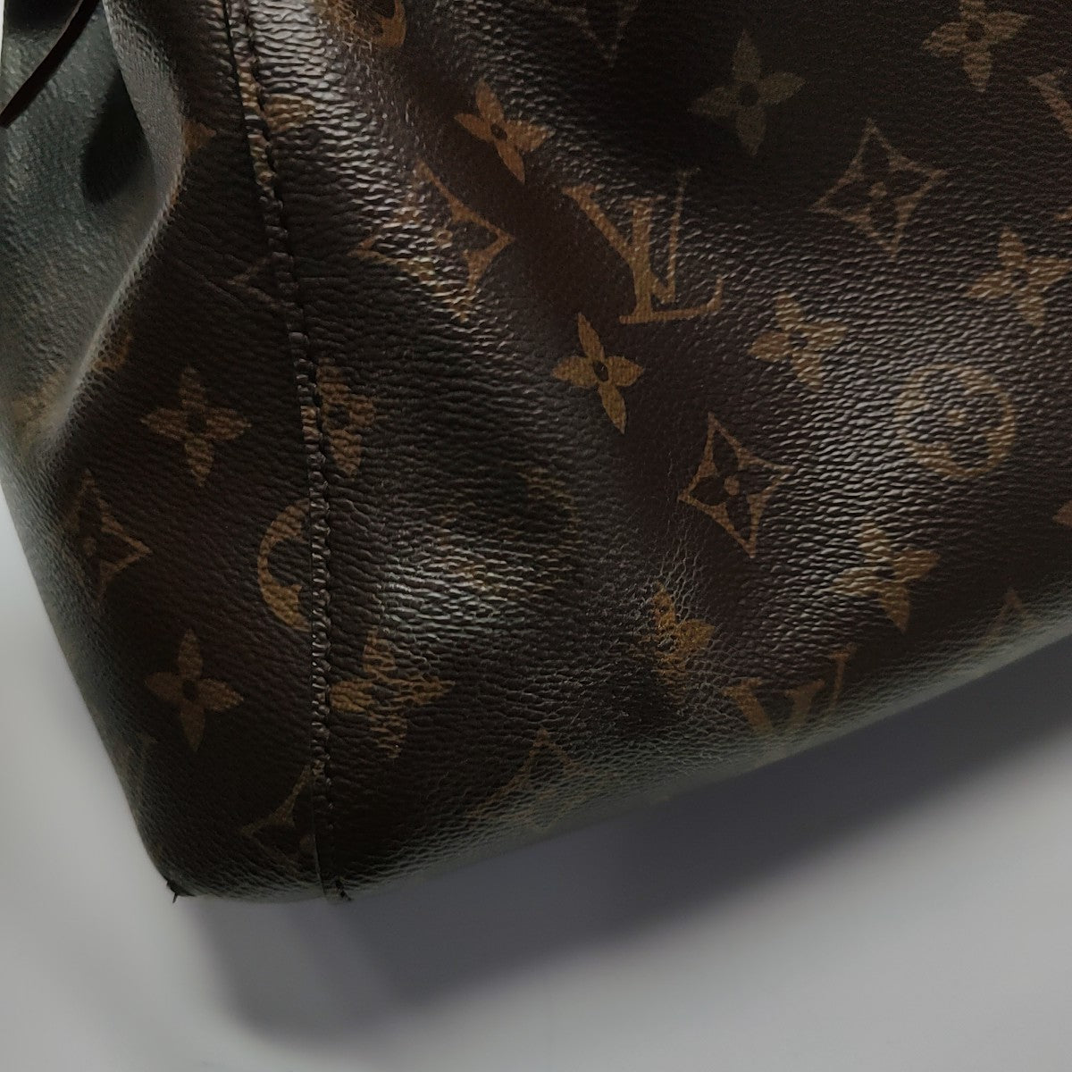 MONTAIGNE MM Monogram Coated Canvas Brown