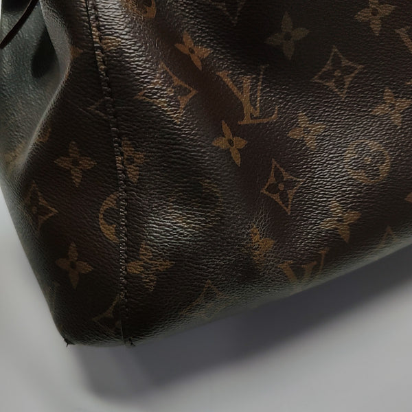 MONTAIGNE MM Monogram Coated Canvas Brown
