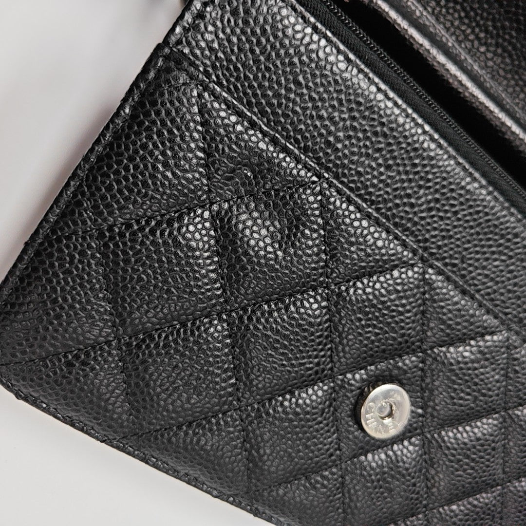 WOC Quilted Grained Calfskin Black