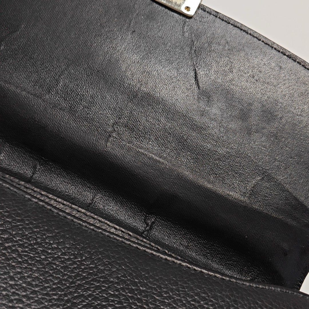 Calfskin Top Handle Bag Black