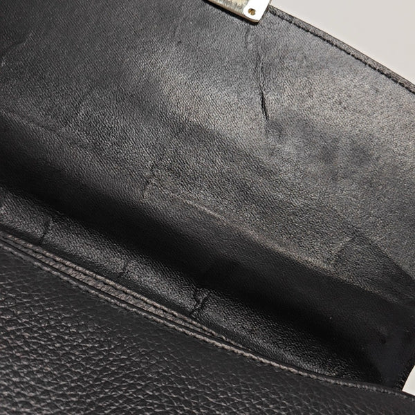 Calfskin Top Handle Bag Black