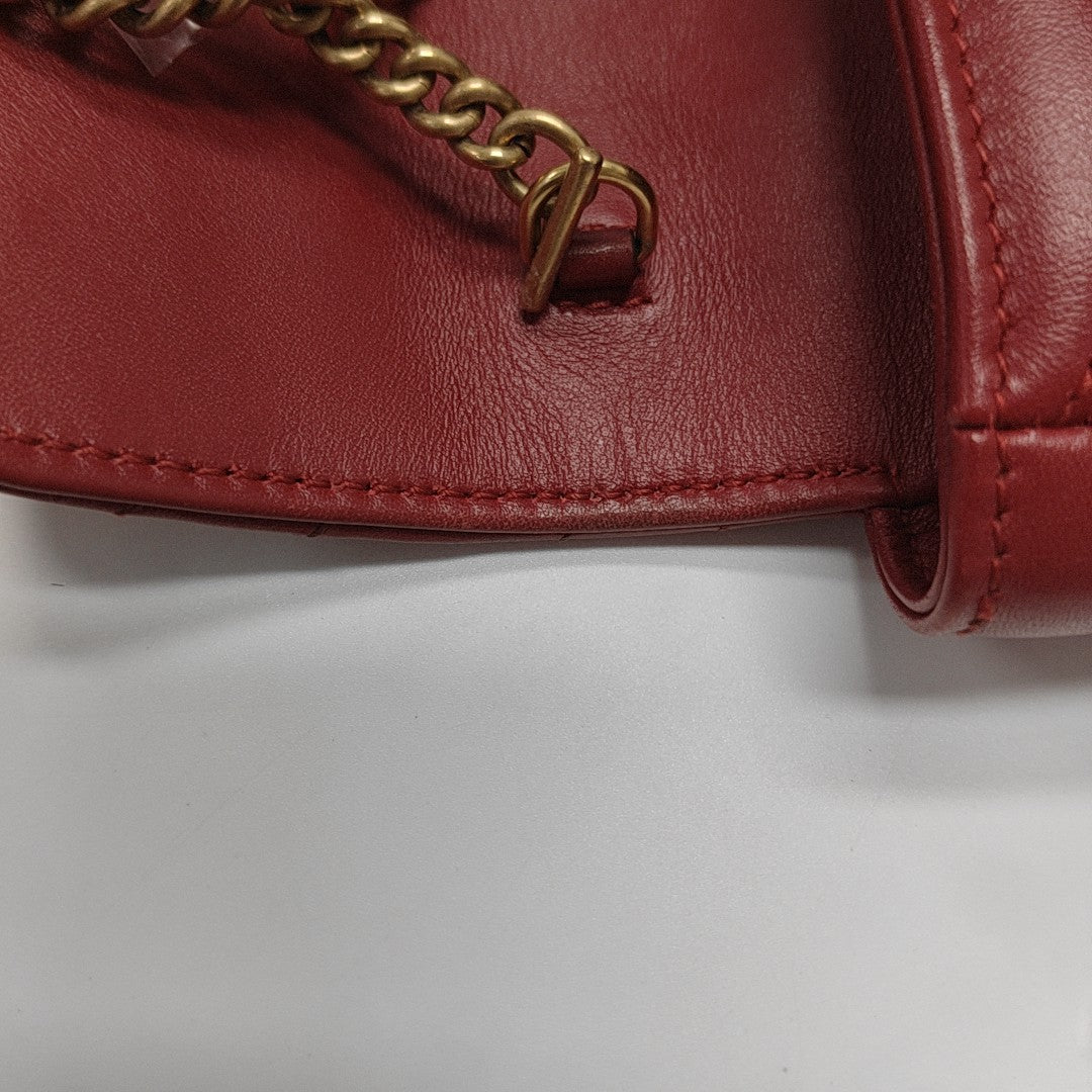GG Marmont Mini Quilted Calfskin Red