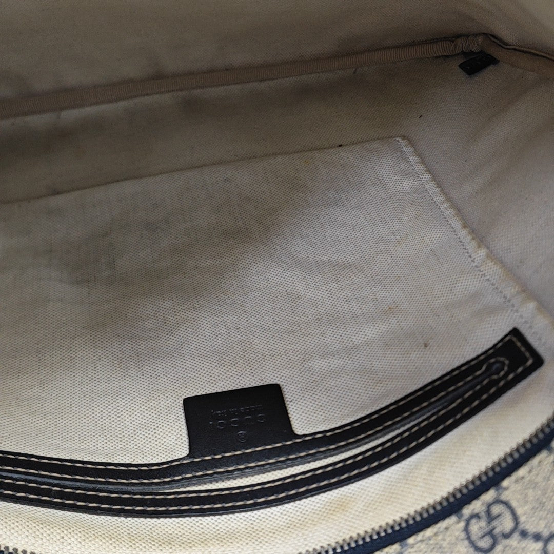 Monogram Coated Canvas Shoulder Bag Gray