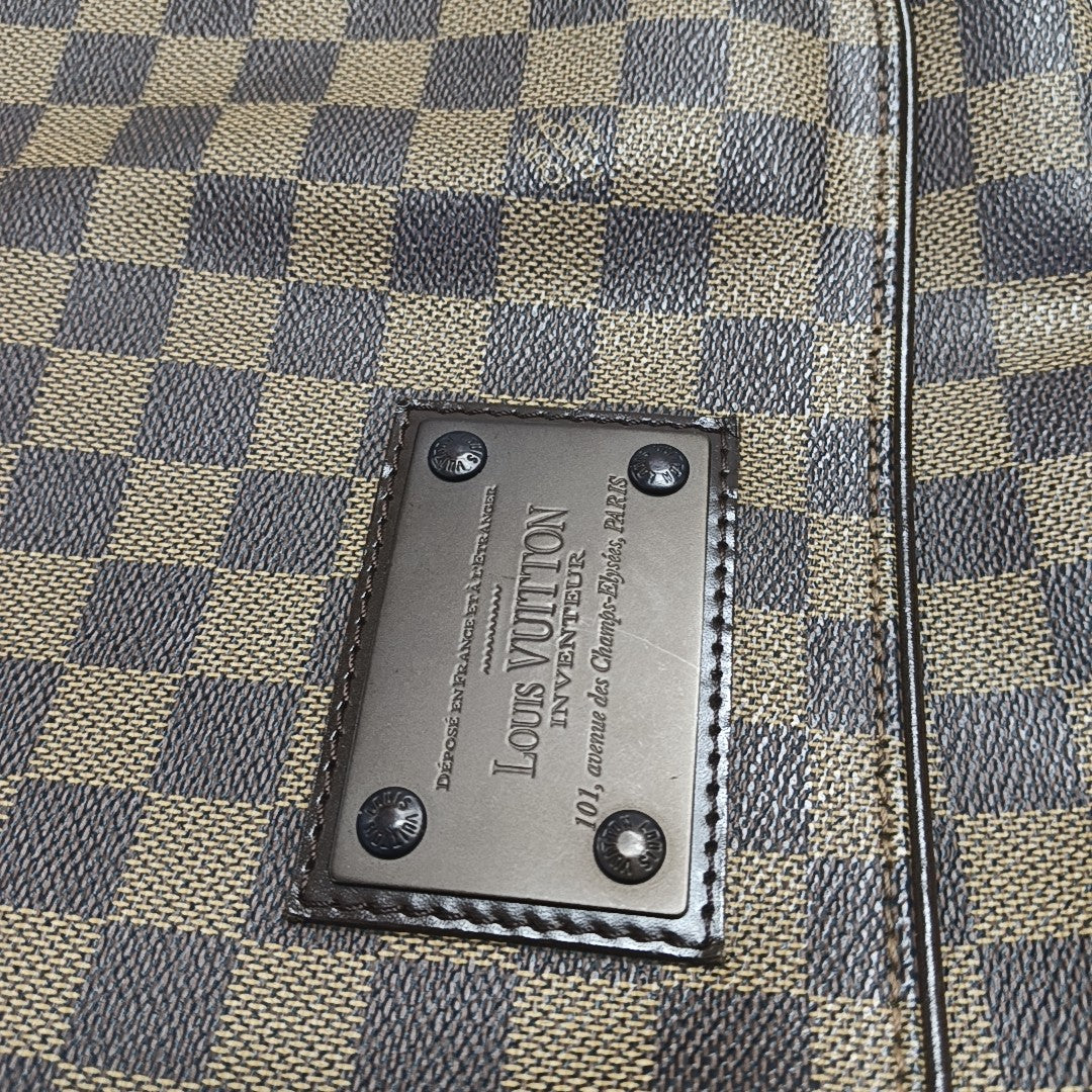 DISTRICT MM Damier Ebene Coated Canvas Brown