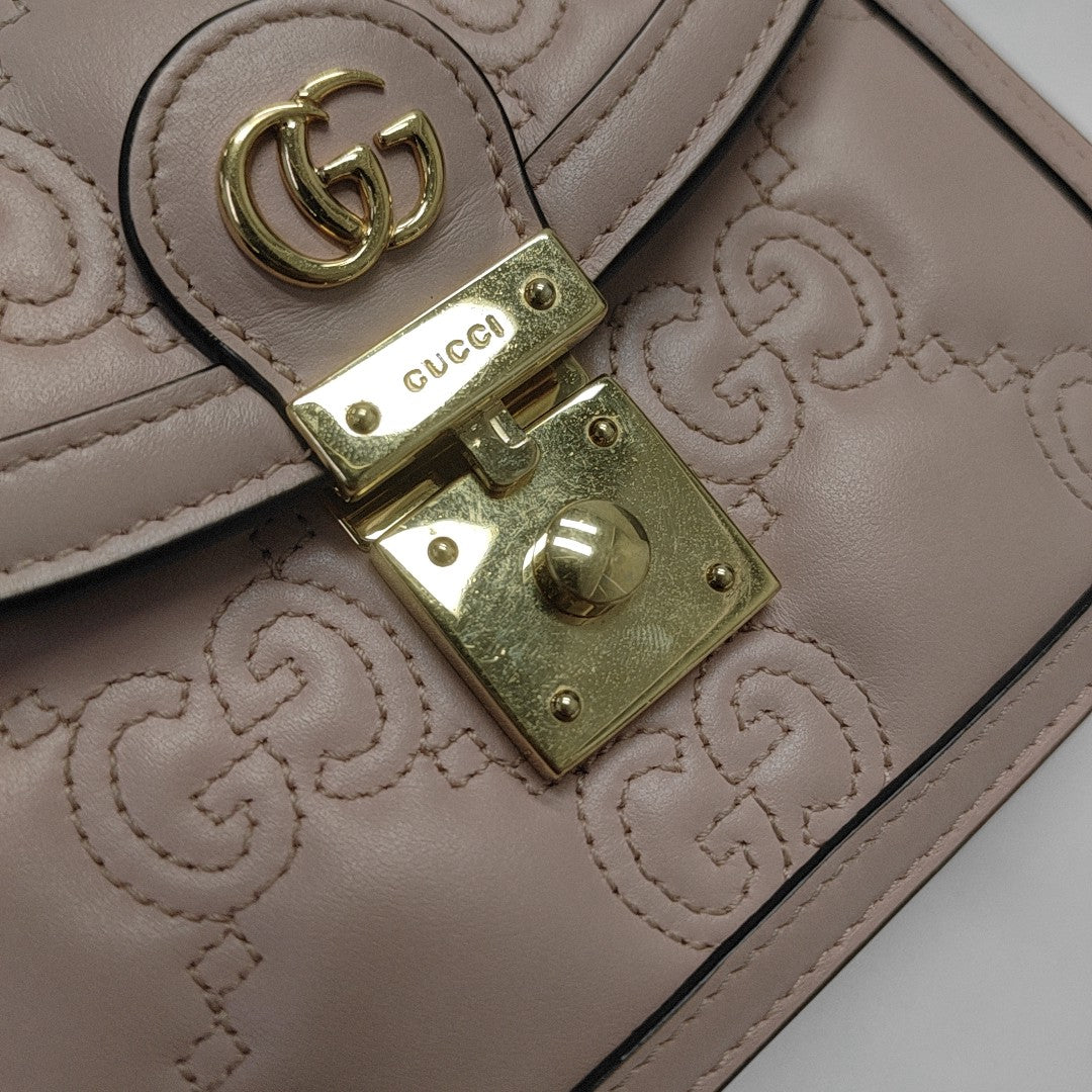 GG Matelassé Quilted Calfskin Pink