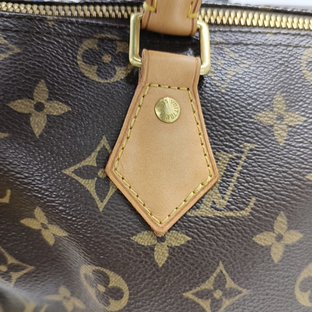 SPEEDY 30 Monogram Coated Canvas Brown